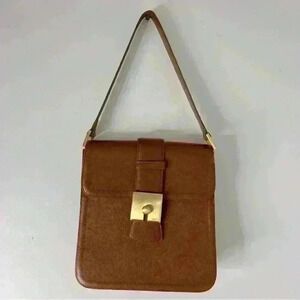 𝅺DKNY Brown Leather Shoulder Bag